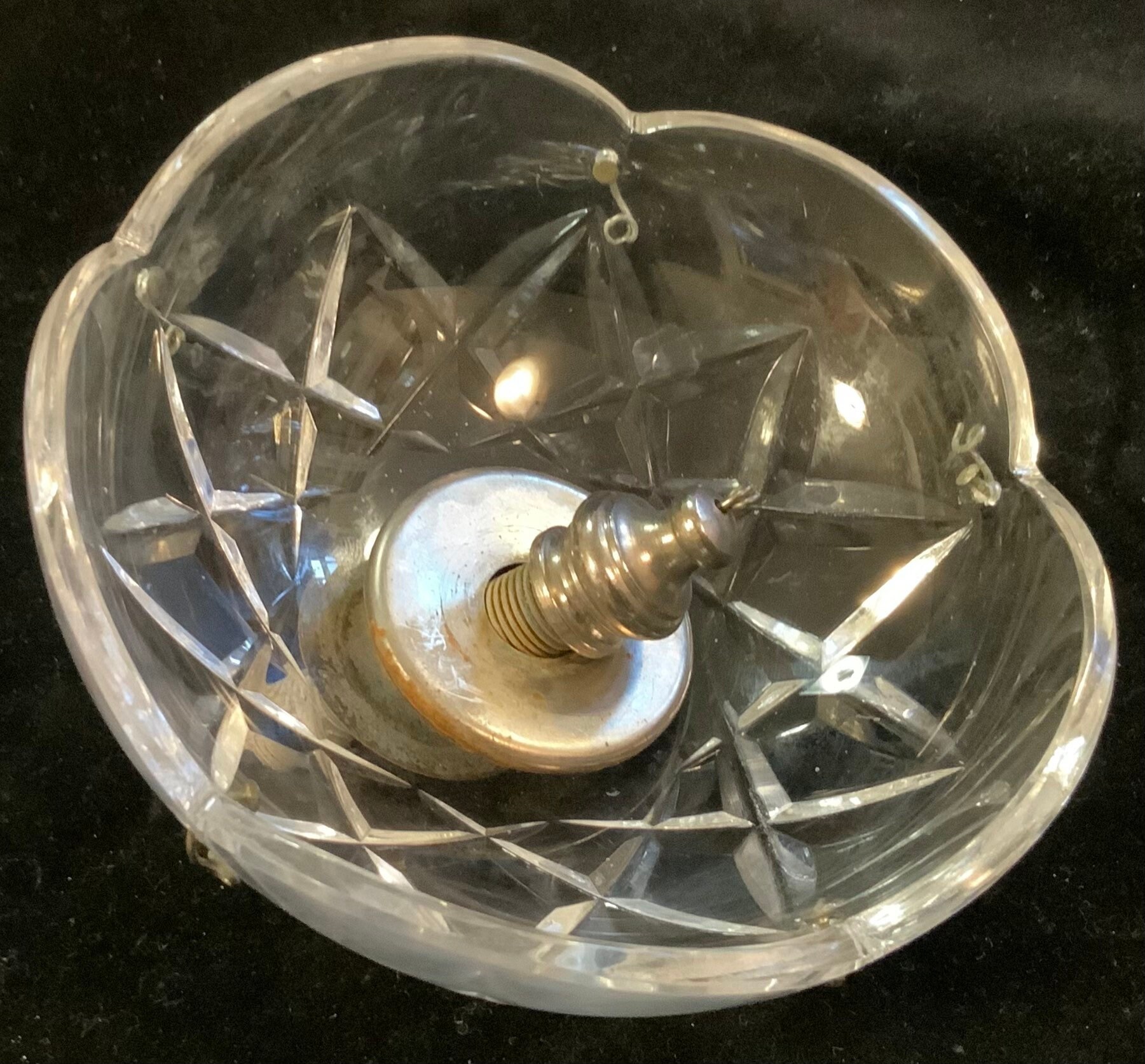 Vtg Chandelier Lighting Parts & Pieces Star Cutglass Crystal Etsy