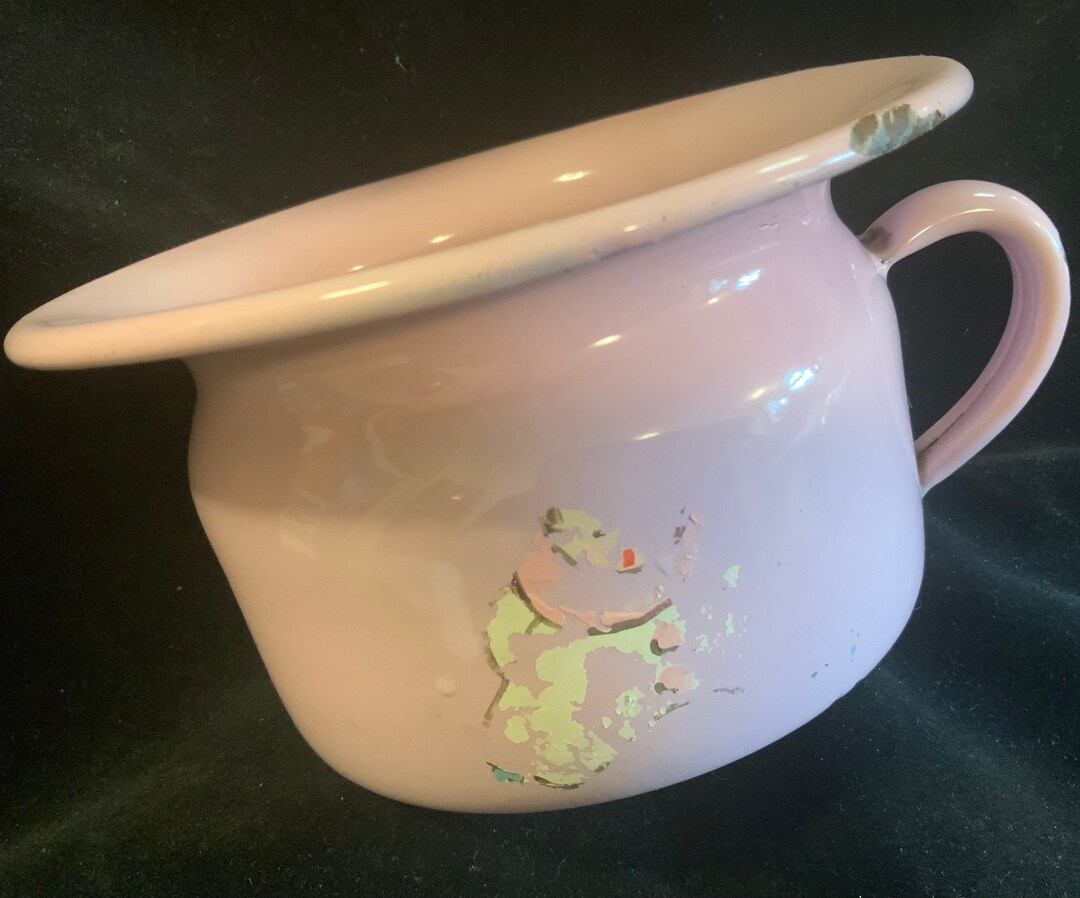 Vtg Enamelware Child Chamber Pot/bathroom Potty/baby Pee Etsy