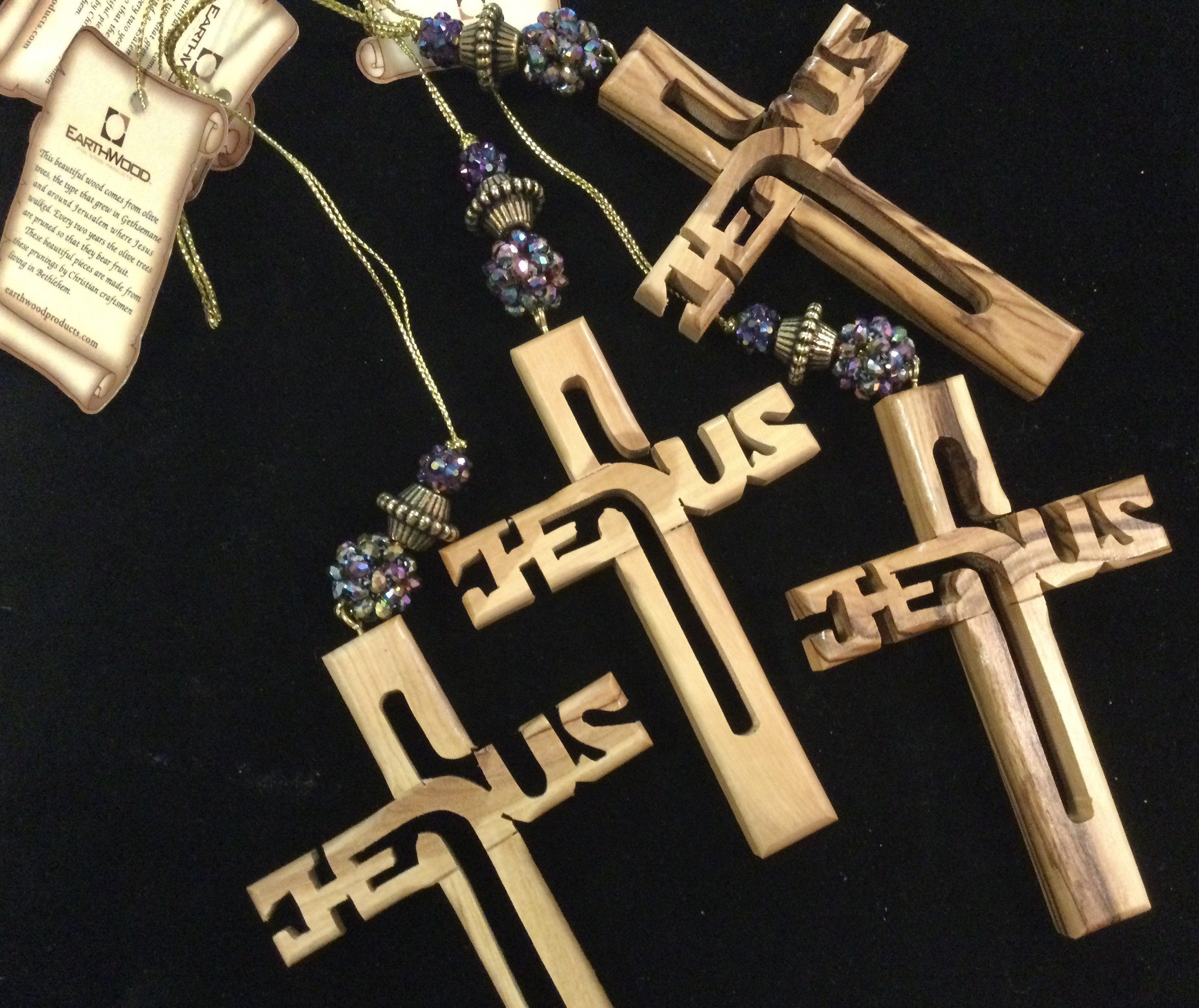 Cross Christmas Ornament Beaded Religious Catholic JESUS Etsy