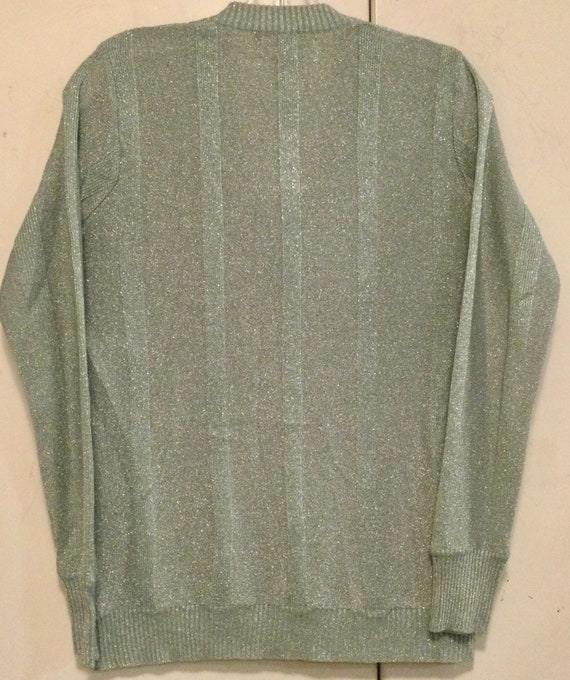 Vtg Metallic Cardigan Sweater “Personal by Leslie… - image 5