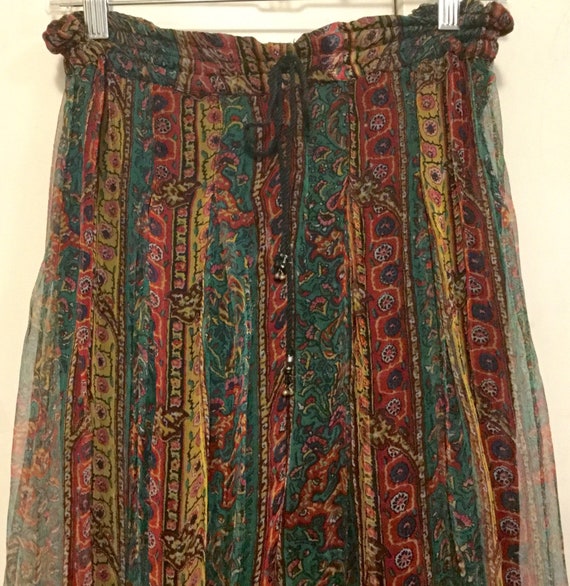 1970 Paisley Harem Pants-Palazzo-Maxi Skirt/Sheer… - image 6