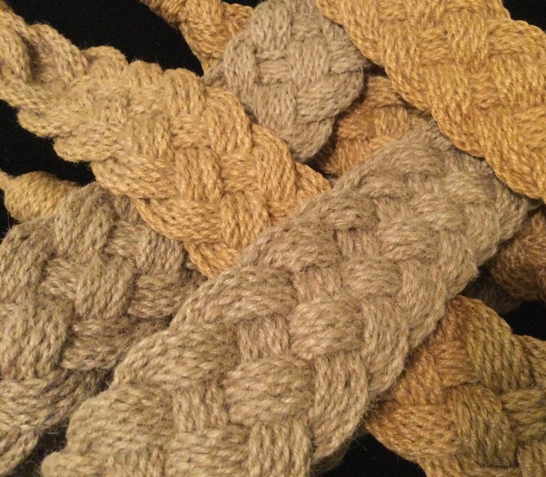 Curtain Tiebacks-Holdback Set/Window Drapery Hardware/Flat Woven Braided Jute Rope/NOS/Coastal Beach House Decor/4 Piece/Vintage 1990s bild 6