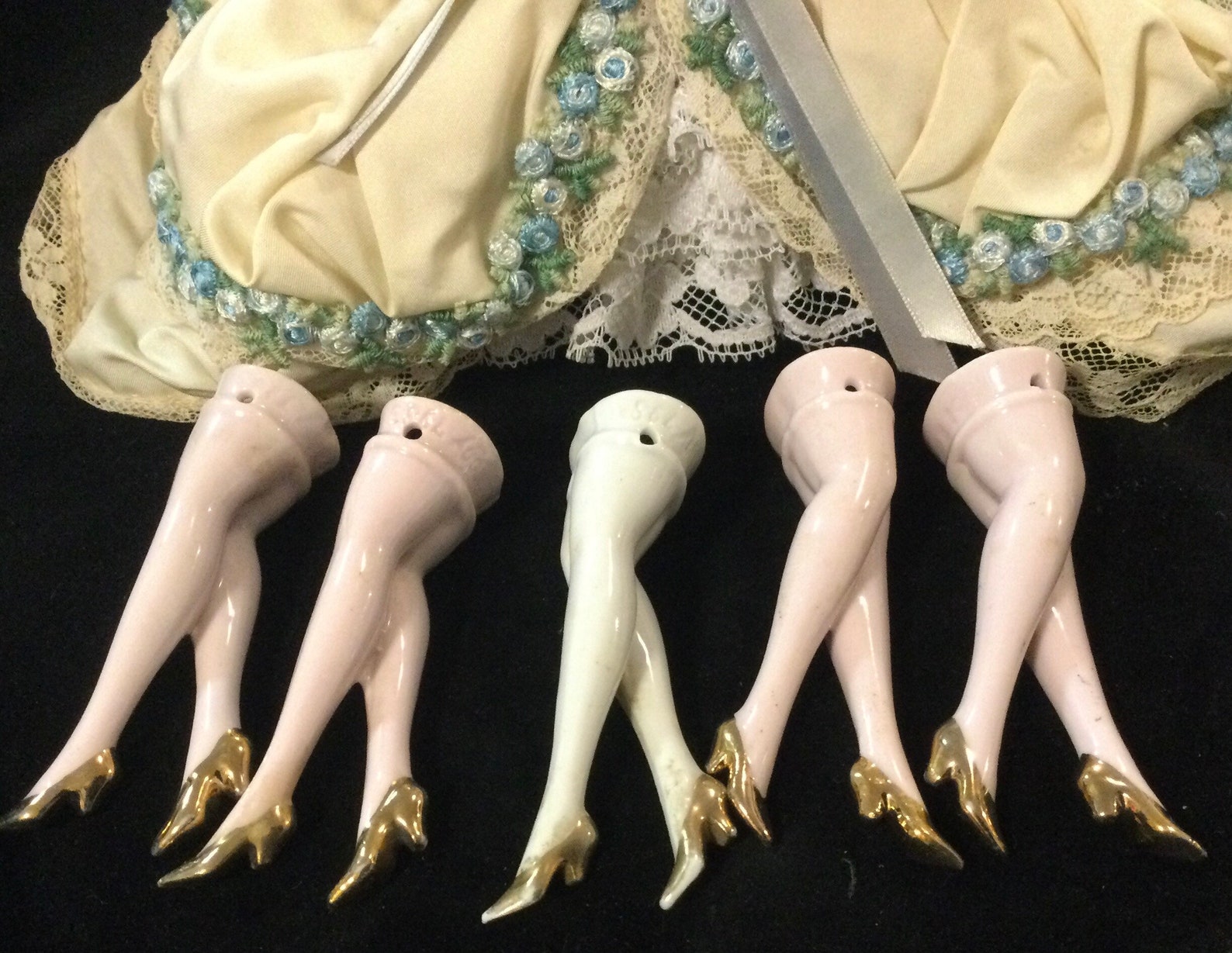 Porcelain HalfDoll Legs Pincushion Doll Flapper Leg Germany 5 Etsy