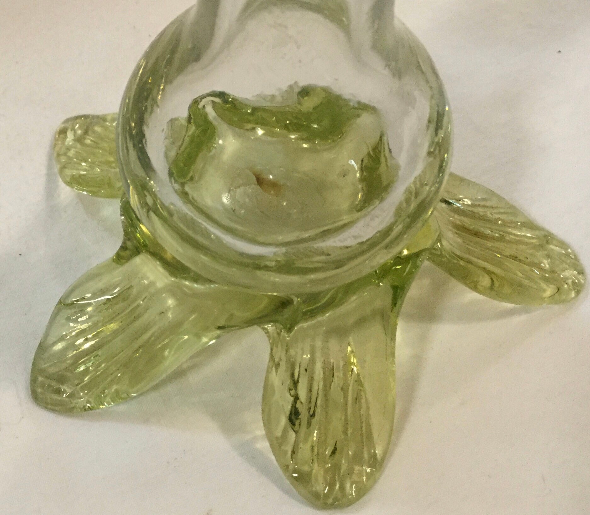 Vintage Art Glass Vase Pair Blown Glass Victorian Floral Etsy UK