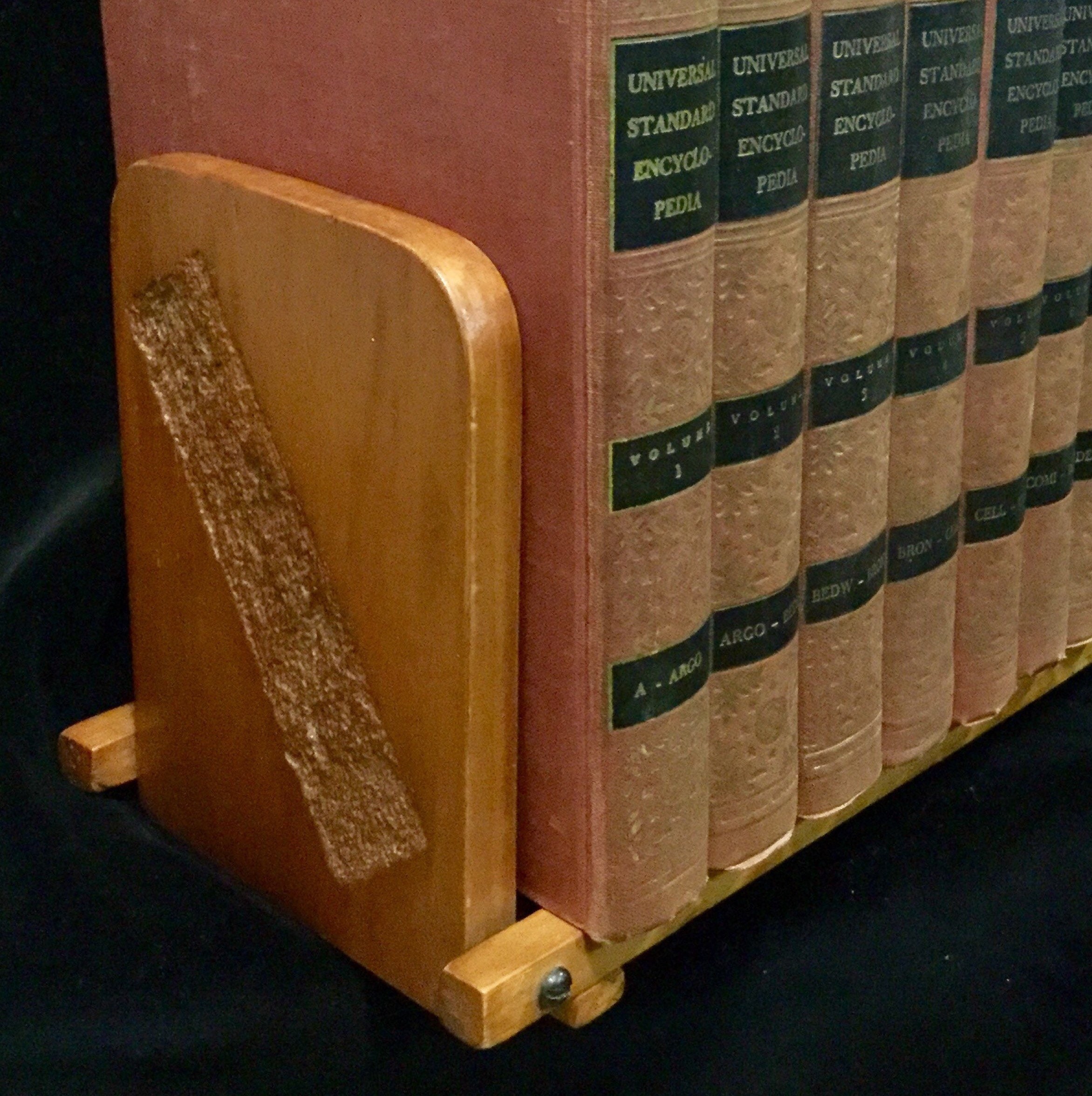 Book Rack Stand Shelf Bookend Desk Top Wood Furniture Folding Etsy