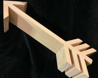 Arrow Sign/Pine Wood/Dovetail Mitered Joints/Country Western/Large & Heavy 18.5”L/Handmade