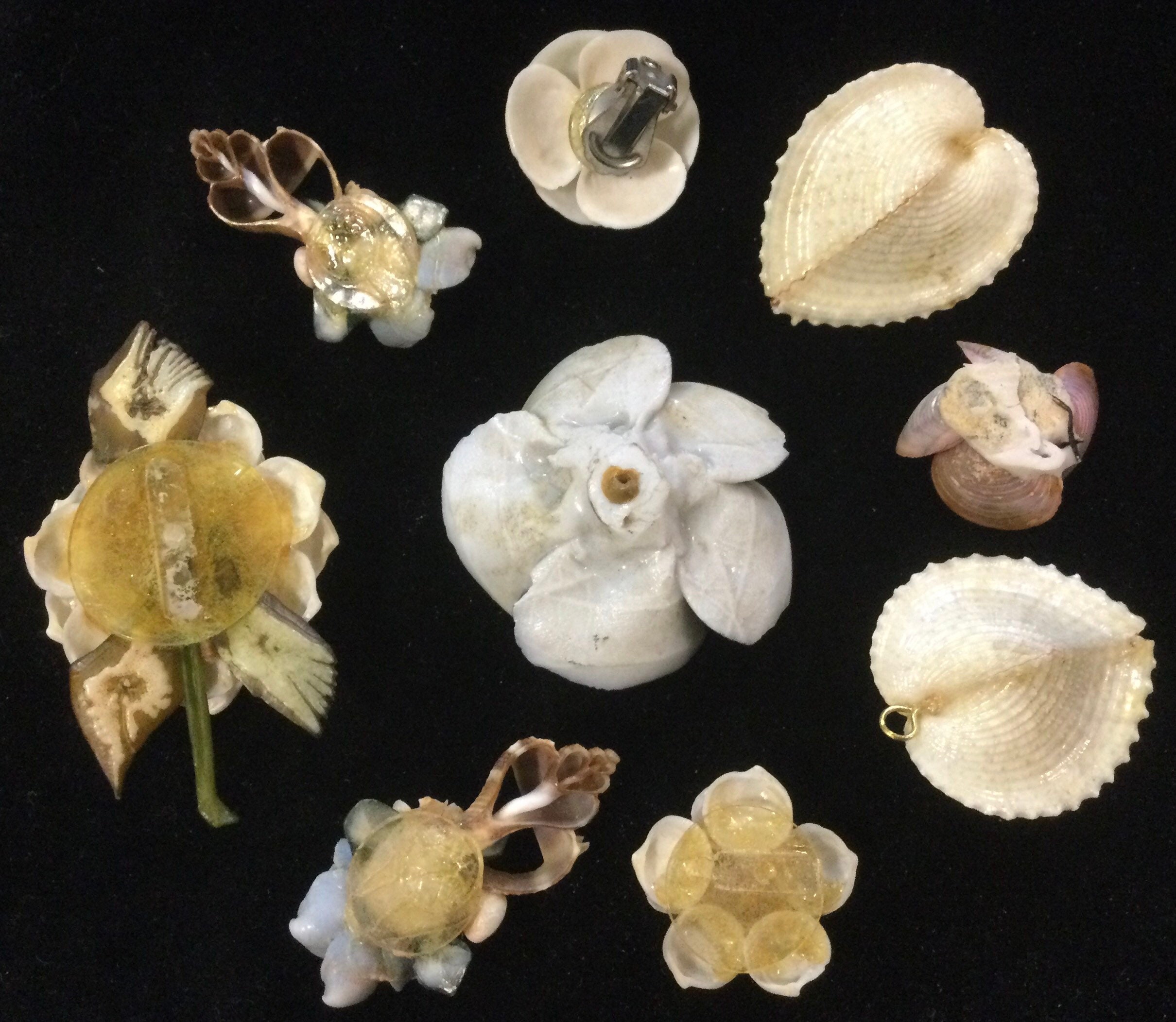 9pc Shell Flowers Handmade Small Seashell Flower Floral DIY | Etsy