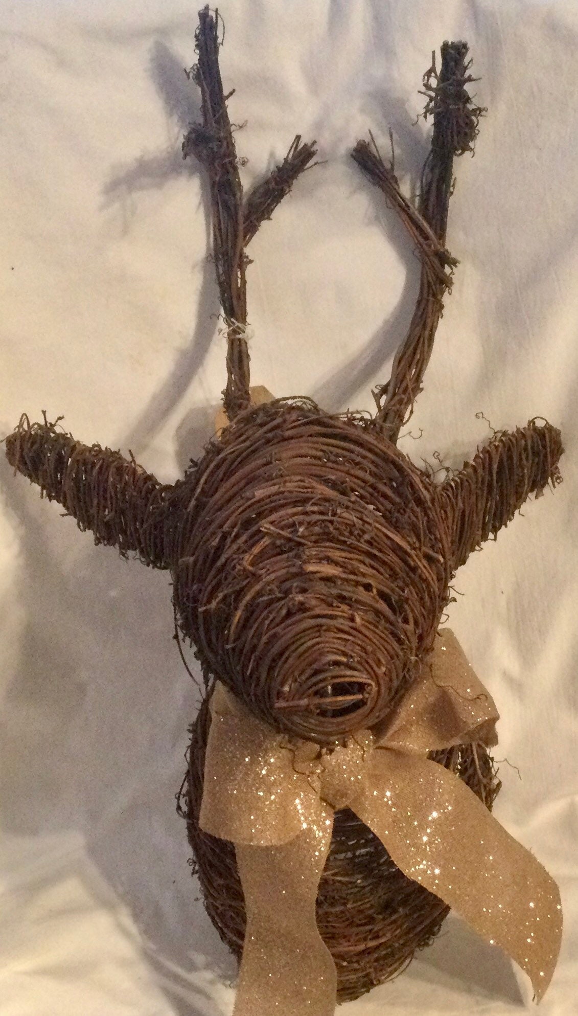 1990s Twig Deer Head Trophy Wall Mount Folk Art DeadStock NWT Etsy