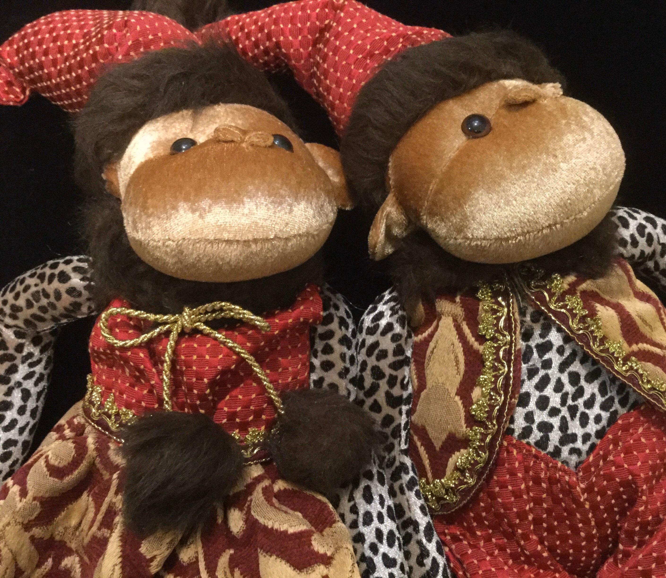 stuffed christmas monkey