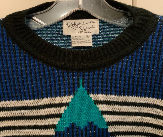 Metallic Knit Sweater/Pullover/“Reference Point b… - image 7