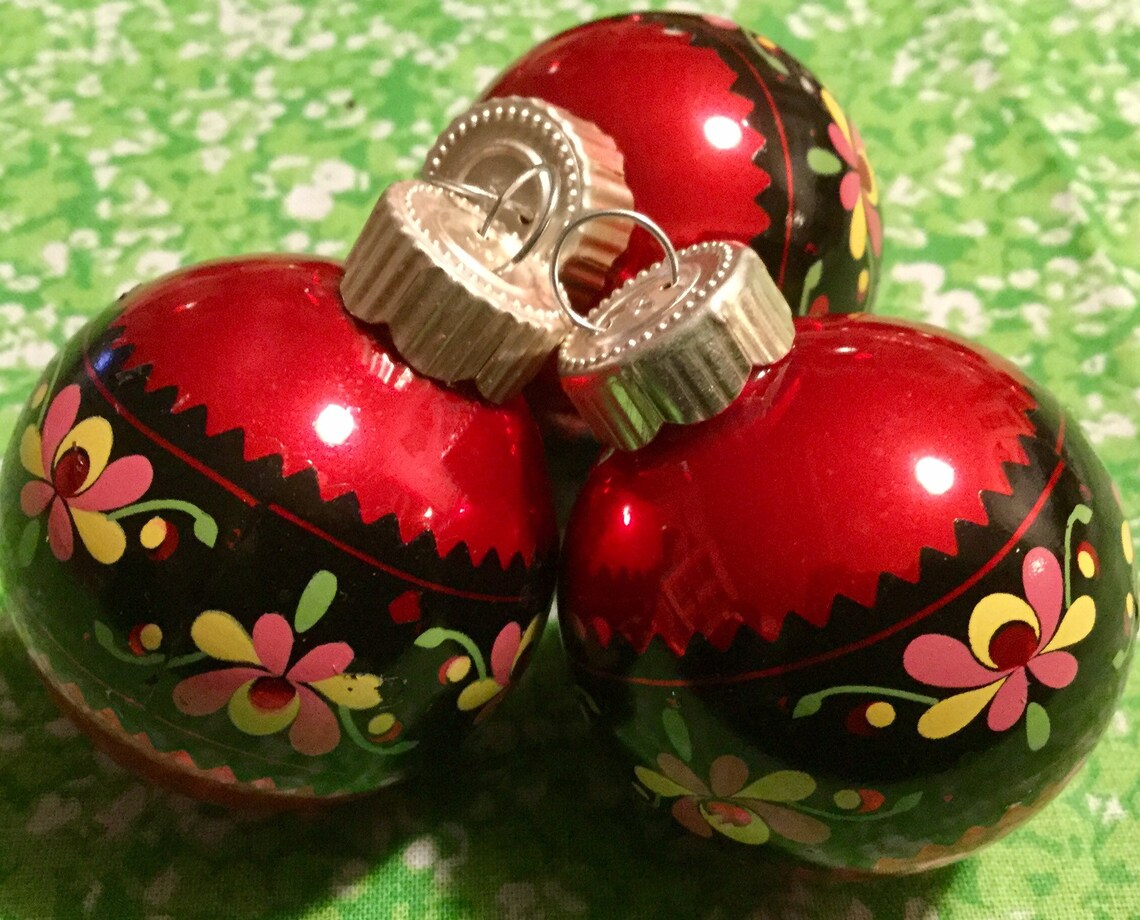 1990s martha Stewart Christmas Ornament Folk Art Blown Glass Etsy