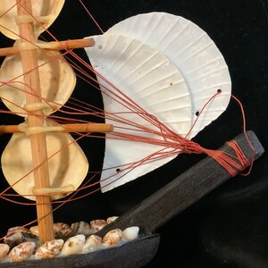 Vintage Pirate Ship Model/shell & Wood/boston MA Souvenir/nanco/nancy ...