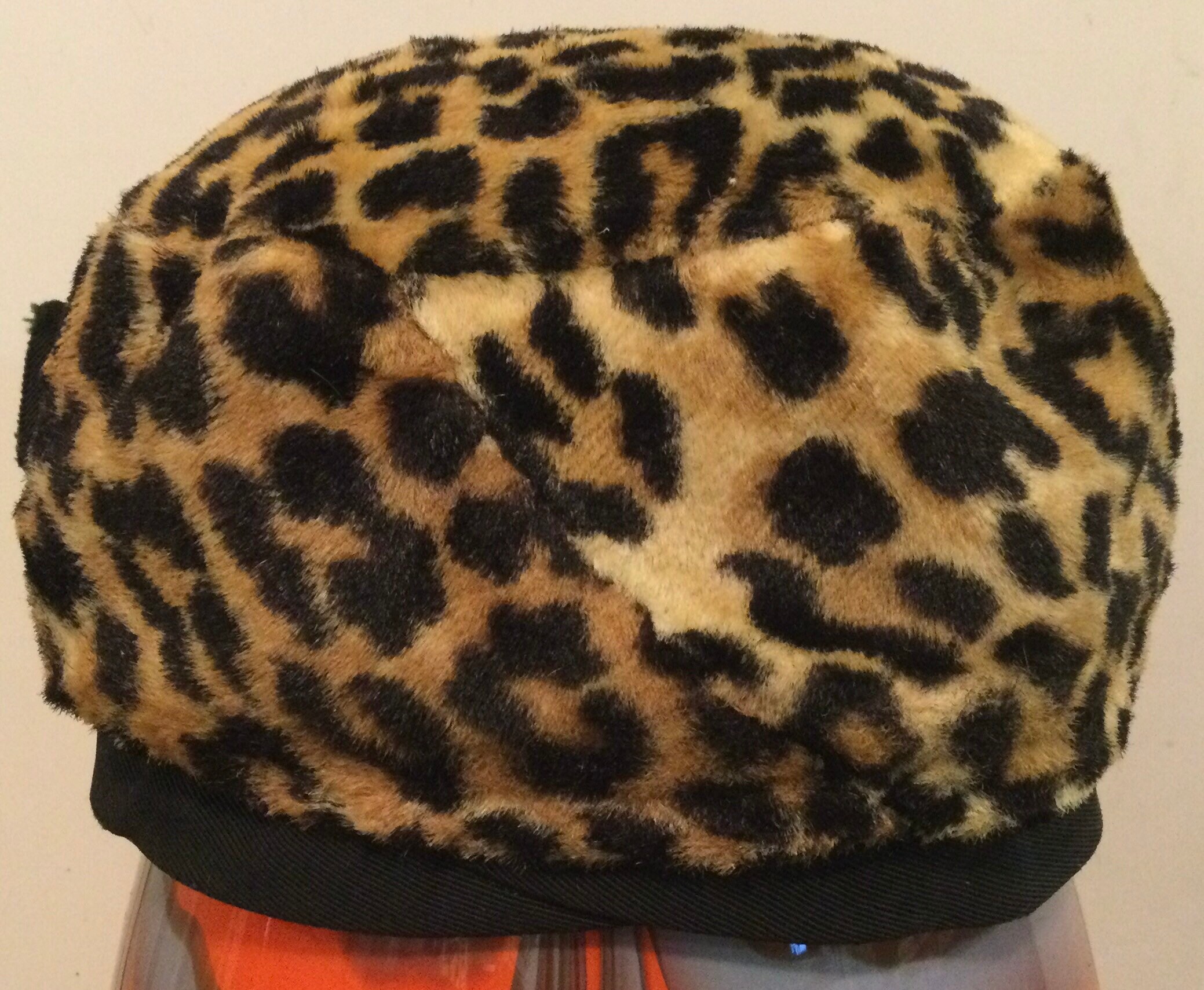 1950s Faux Fur Leopard Beret/Tam/Pillbox Hat Black/Gold Print | Etsy