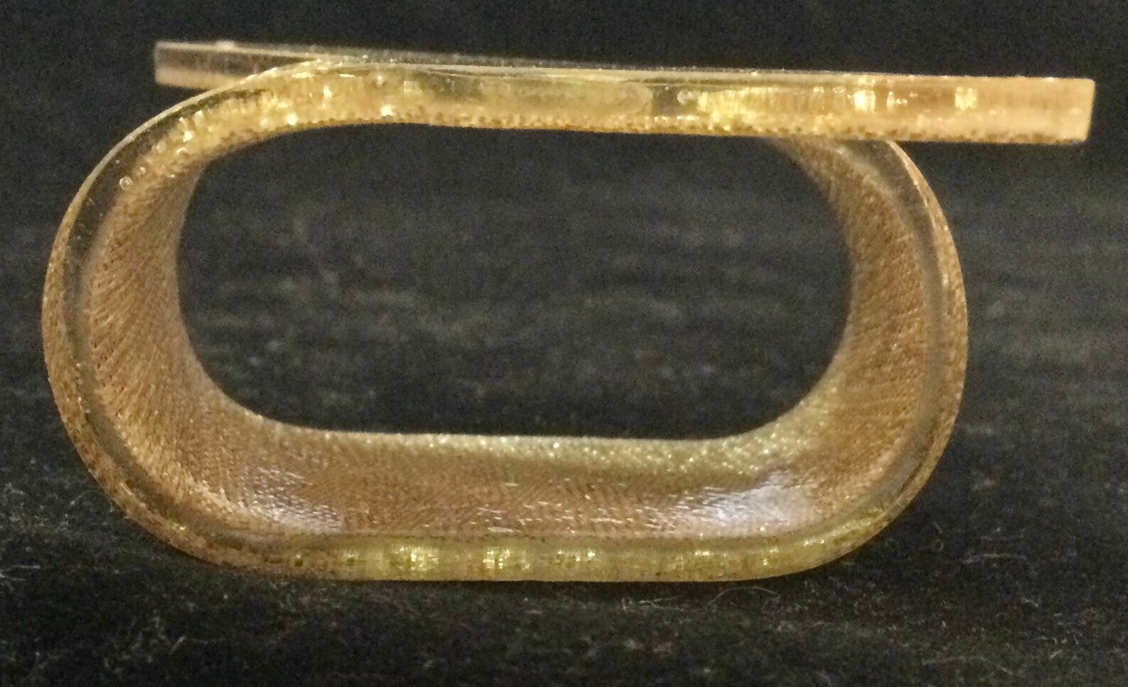 Gold Glitter Napkin Rings Lucite/Plastic/Acrylic Twisted Art Etsy