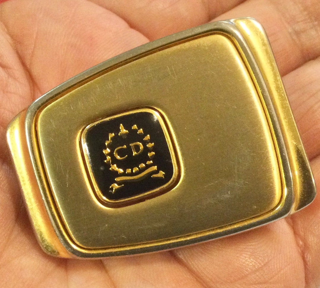 Christian Dior Belt Buckle/cd Designer Logo/gold-tone/mens  display picture 1