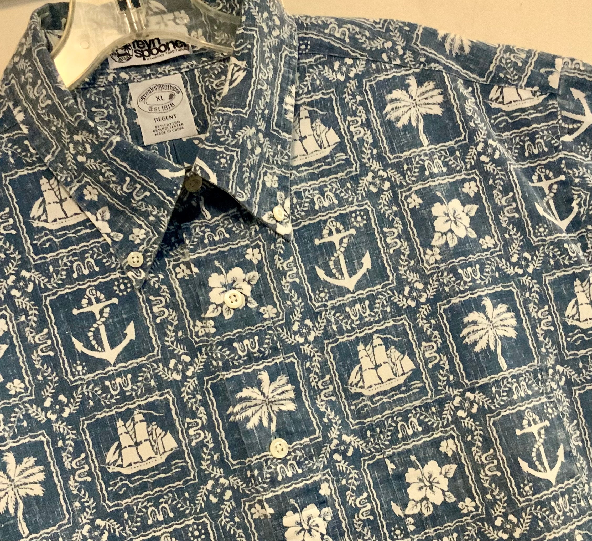 S REYN SPOONER×BROOKS BROTHERS アロハシャツ 新品 ハワイアン