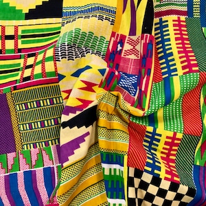 African Head Wrap-Scarf-Turban-Head Tie-Sash-Belt/Ethnic/Tribal Print/Cotton/Ankara Fabric/Angolan Samakaka Fabric/Long 18x92”