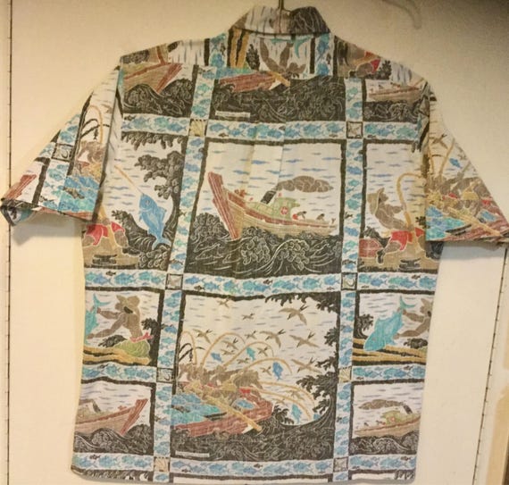 Reyn Spooner Nautical Hawaiian Shirt “Dietrich Va… - image 1