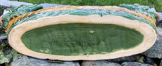 Chinese Zodiac Dragon TV Planter/double Head/green Ceramic