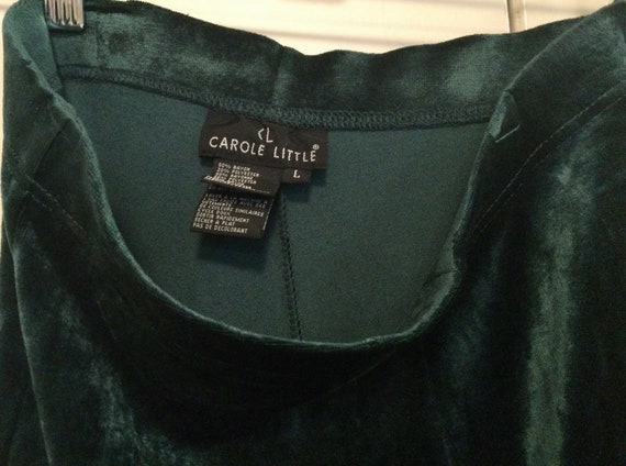 Green Pants-Slacks-Trousers/Velour Velvet/“Carole… - image 5