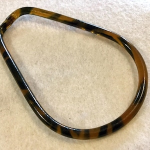 Asa para brazalete/Caravana marrón/Plástico acrílico/Artesanía DIY/Costura/Joyería/Vintage, década de 1930-1940