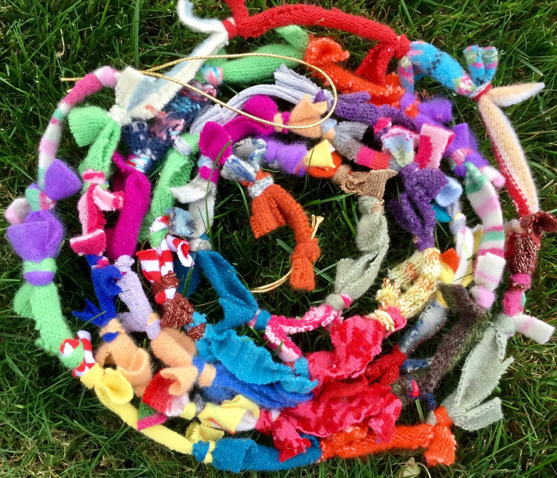 Garland-Swag/Felted Wool/Christmas Ornament/Upcycled Sweater Rag…