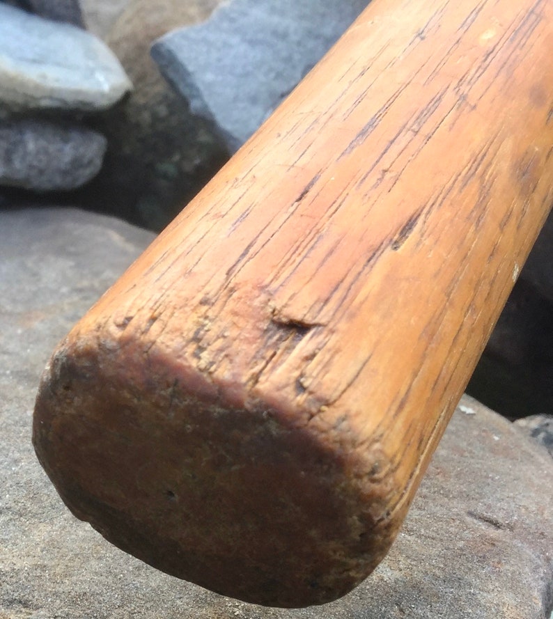 Antique Wood Mallet Primitive Hammer Large Heavy Weighted Etsy