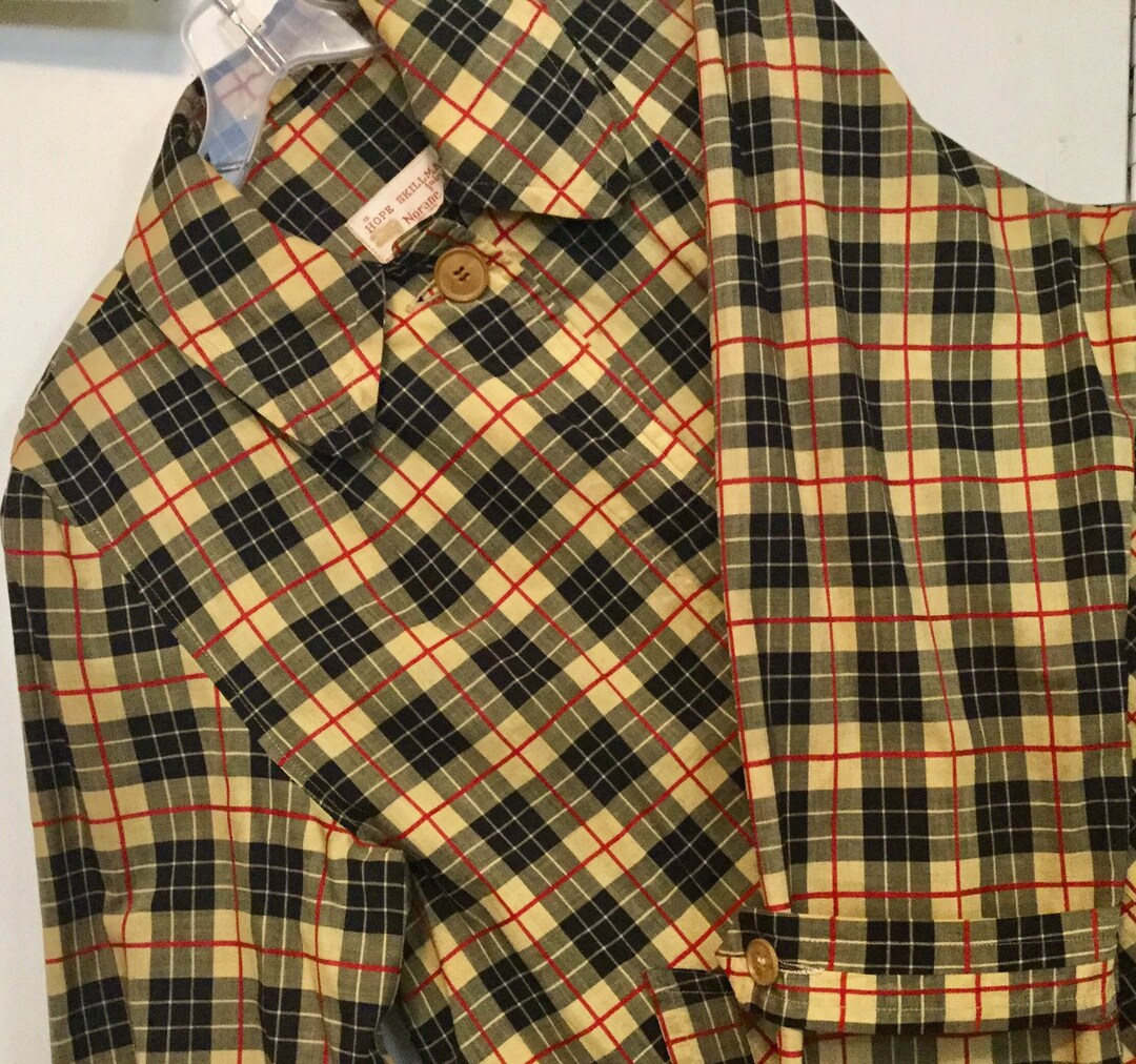 Abrigo-gabardina-impermeable a cuadros Nova/tartán a cuadros