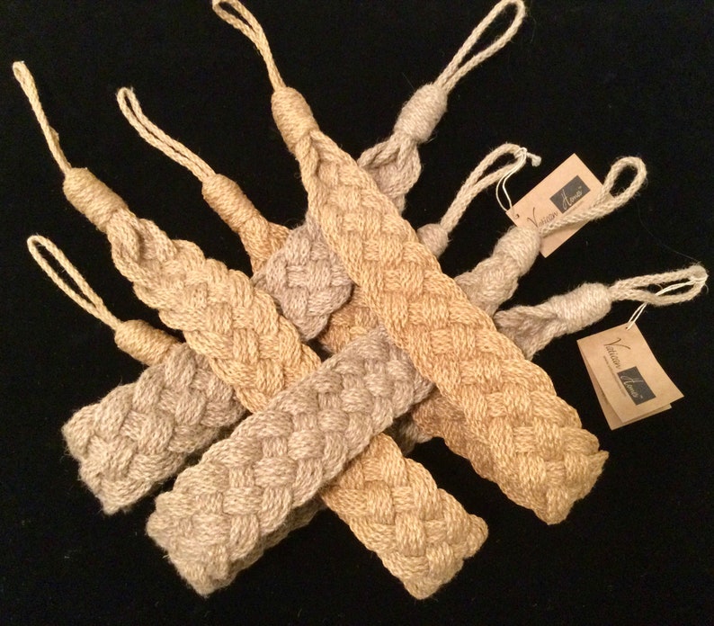 Curtain Tiebacks-Holdback Set/Window Drapery Hardware/Flat Woven Braided Jute Rope/NOS/Coastal Beach House Decor/4 Piece/Vintage 1990s bild 1
