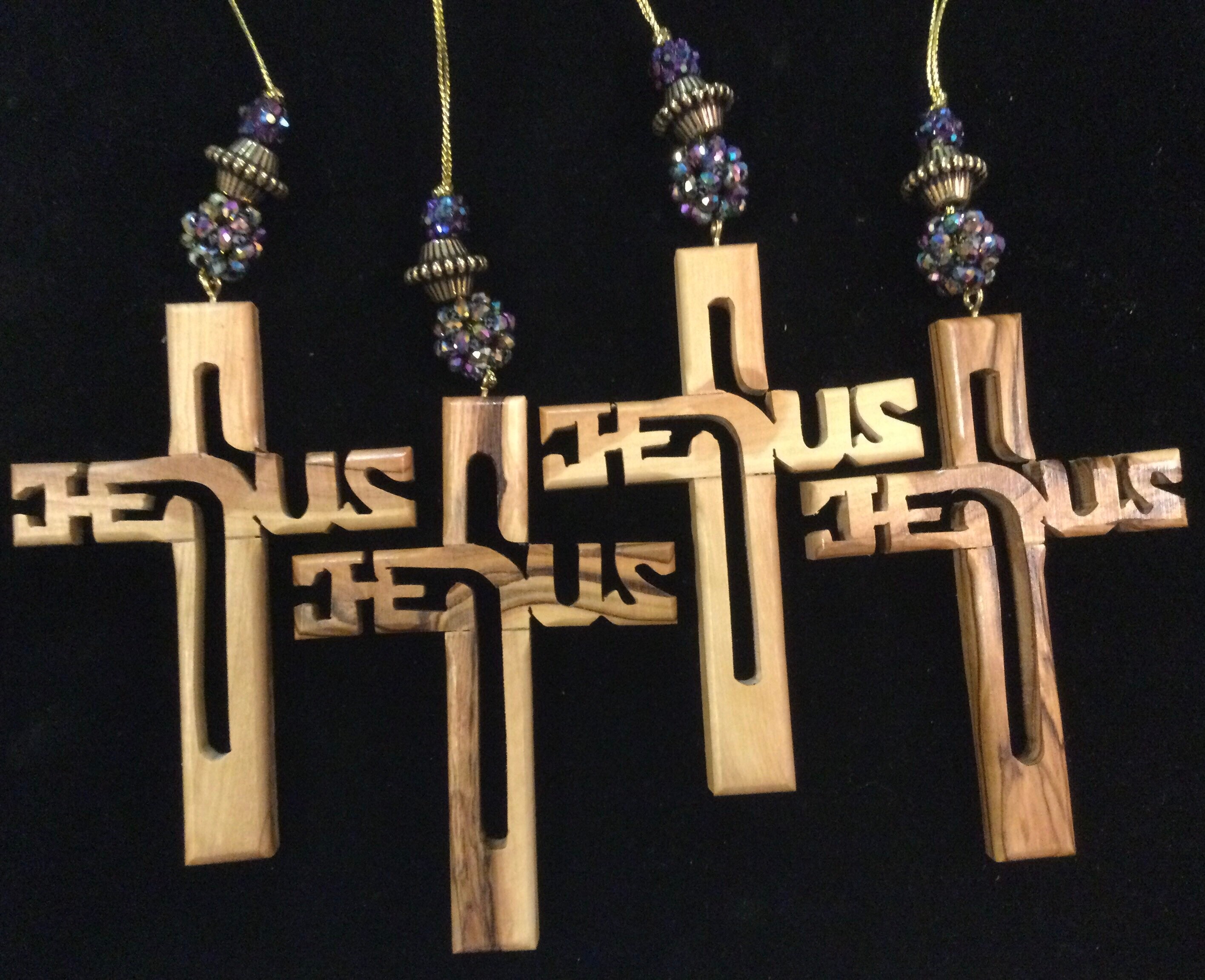 Cross Christmas Ornament Beaded Religious Catholic JESUS Etsy