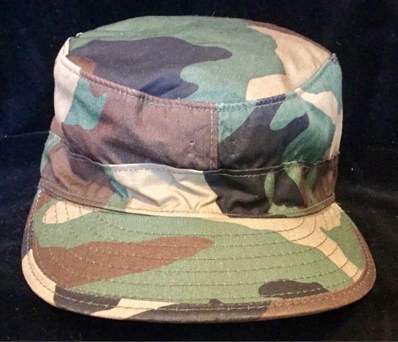 US Army BDU Patrol Hat Cap Field Fatigue Camouflage Woodland Etsy