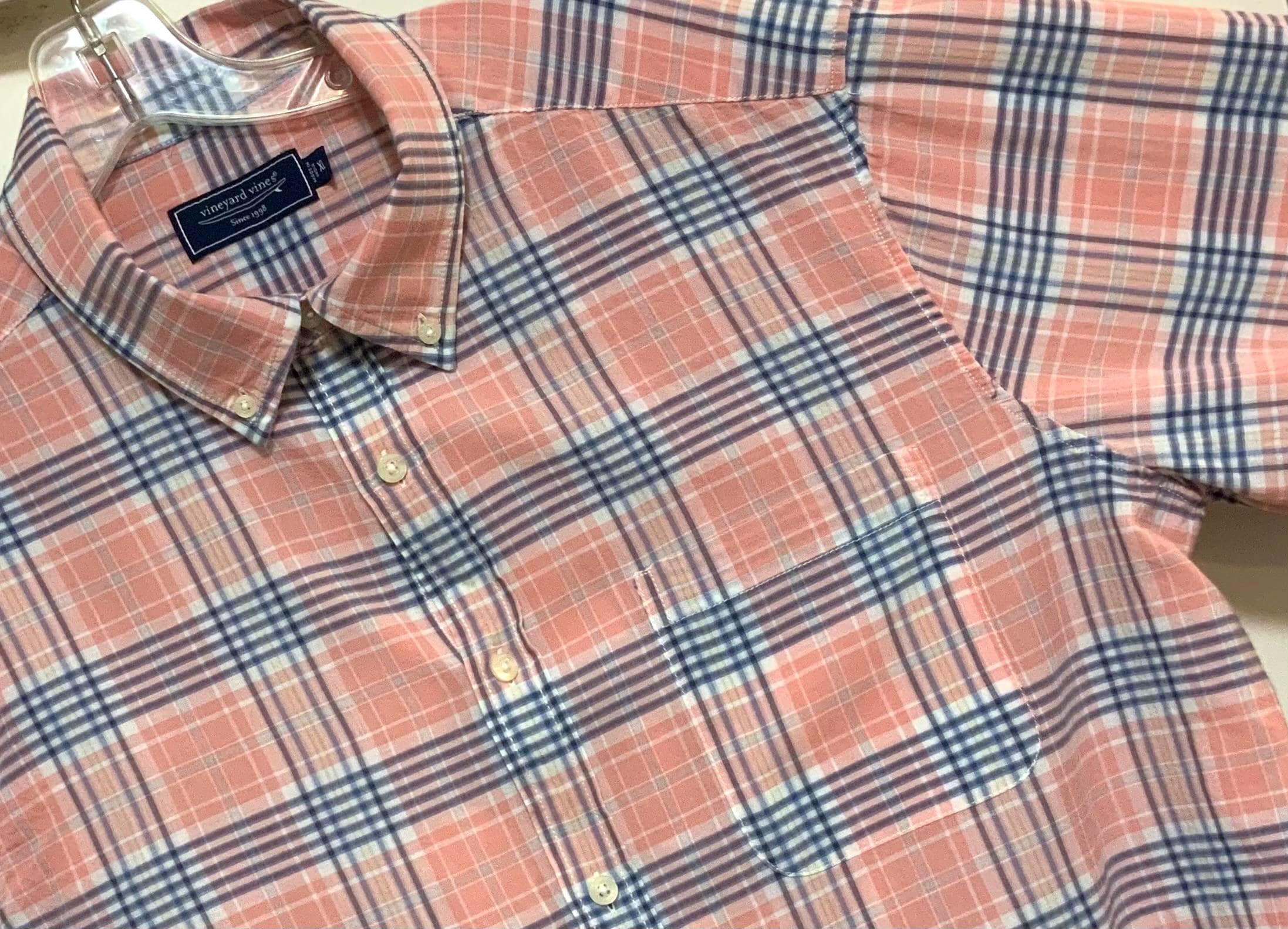 vineyard vines dress shirt Men's Classic Fit Plaid On-The-Go Lightweight Button-Down : Clothing, Shoes & Jewelry Crafted from Performance brrr fabric and engineered with cooling minerals Vineyard Vines Men's Stripe Linen