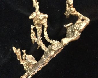 Ant Casting Specimen/Anthill Sculpture/Insect Curiosity/Nature Art Object/Lead? Aluminum? Copper? Handmade/Vintage
