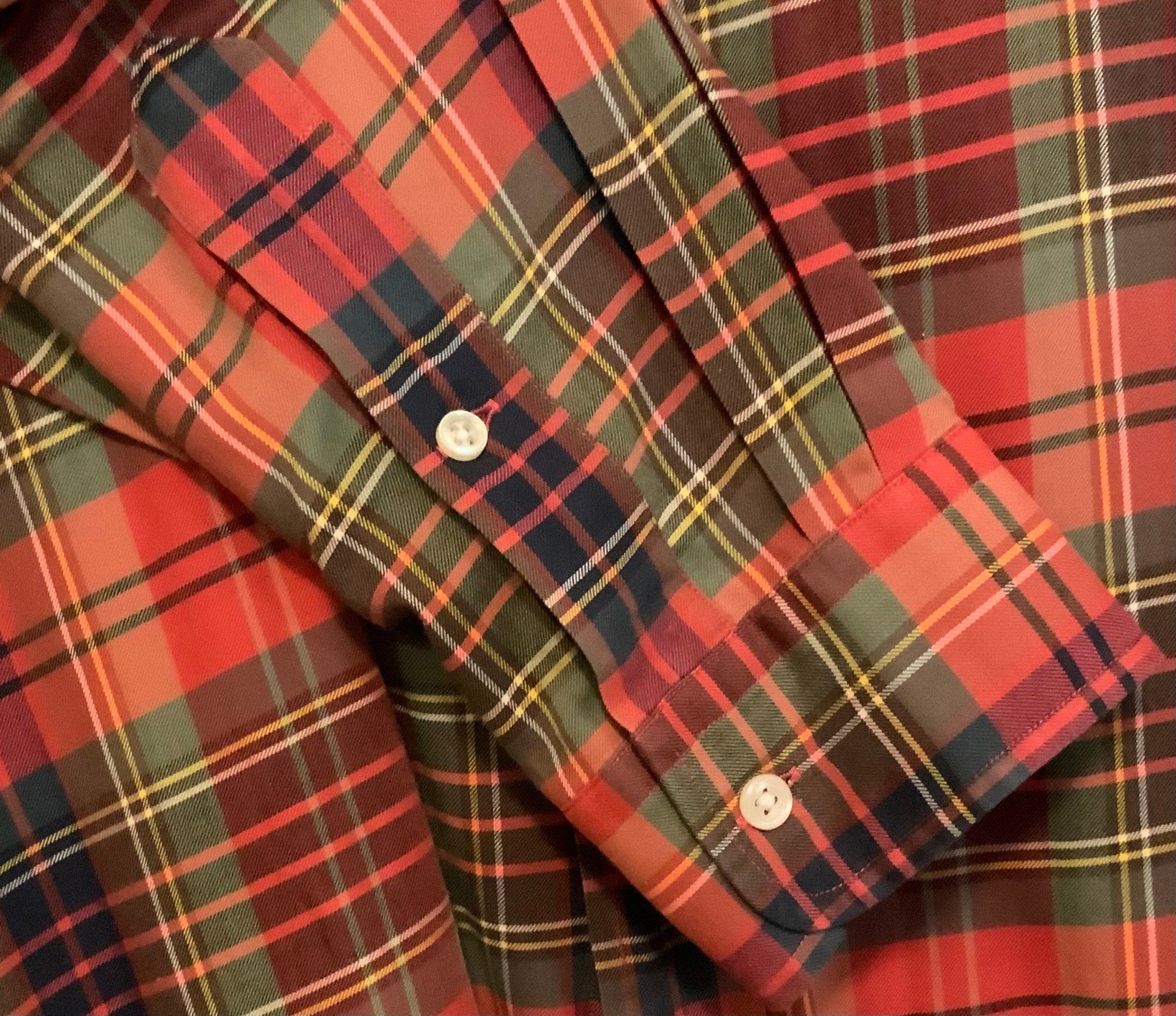 Ralph Lauren Shirt/“blake”/red Plaid/button Down Collar/polo  display picture 1