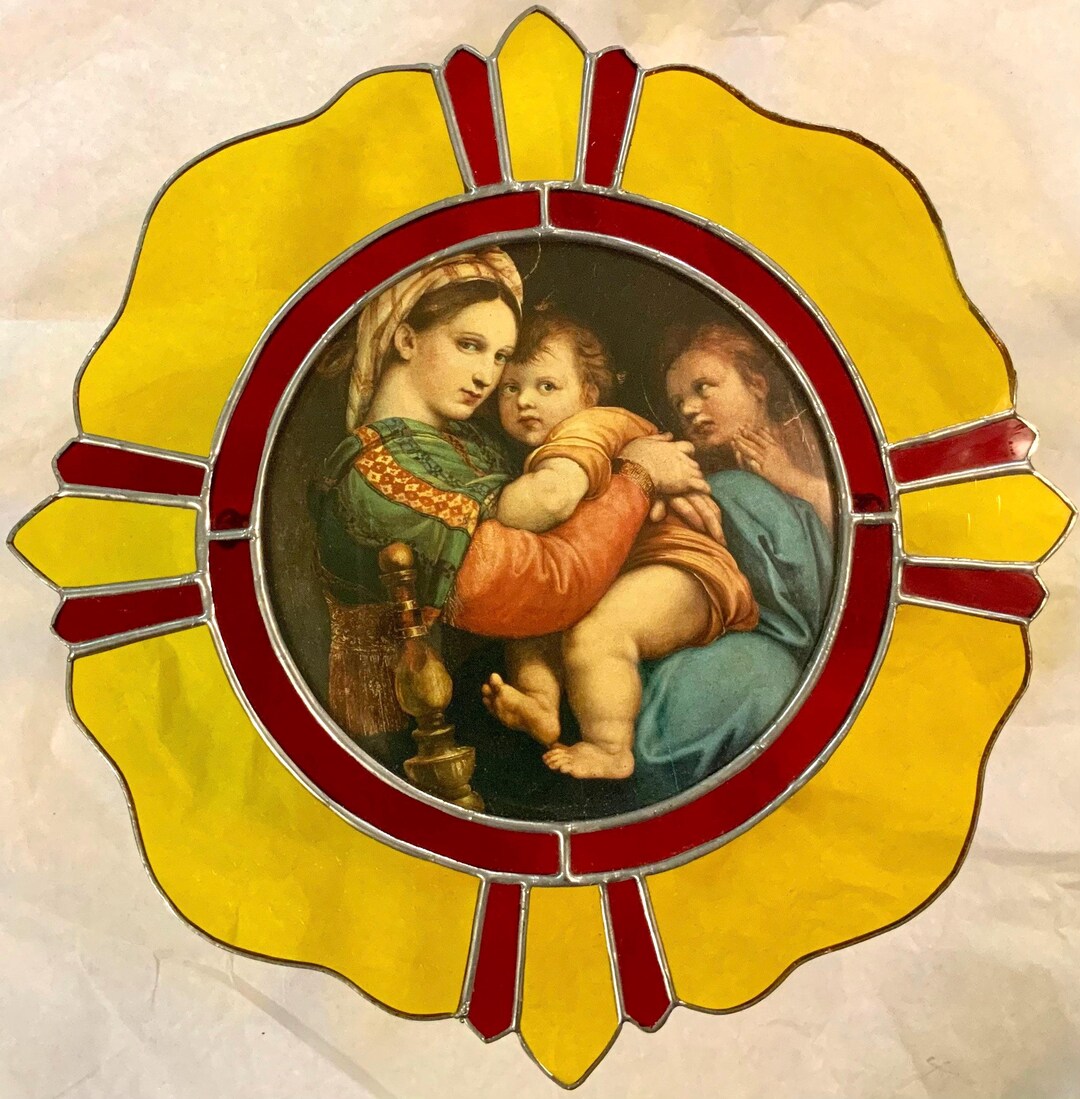 Stained Glass Photo Picture Frame Suncatcher/our Lady of the Chair ...