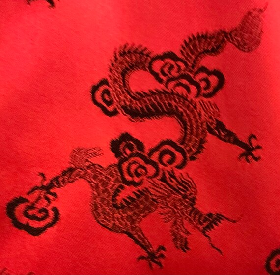 Red Chinese Dragon Print Skirt/Asian Skirt/Orient… - image 10