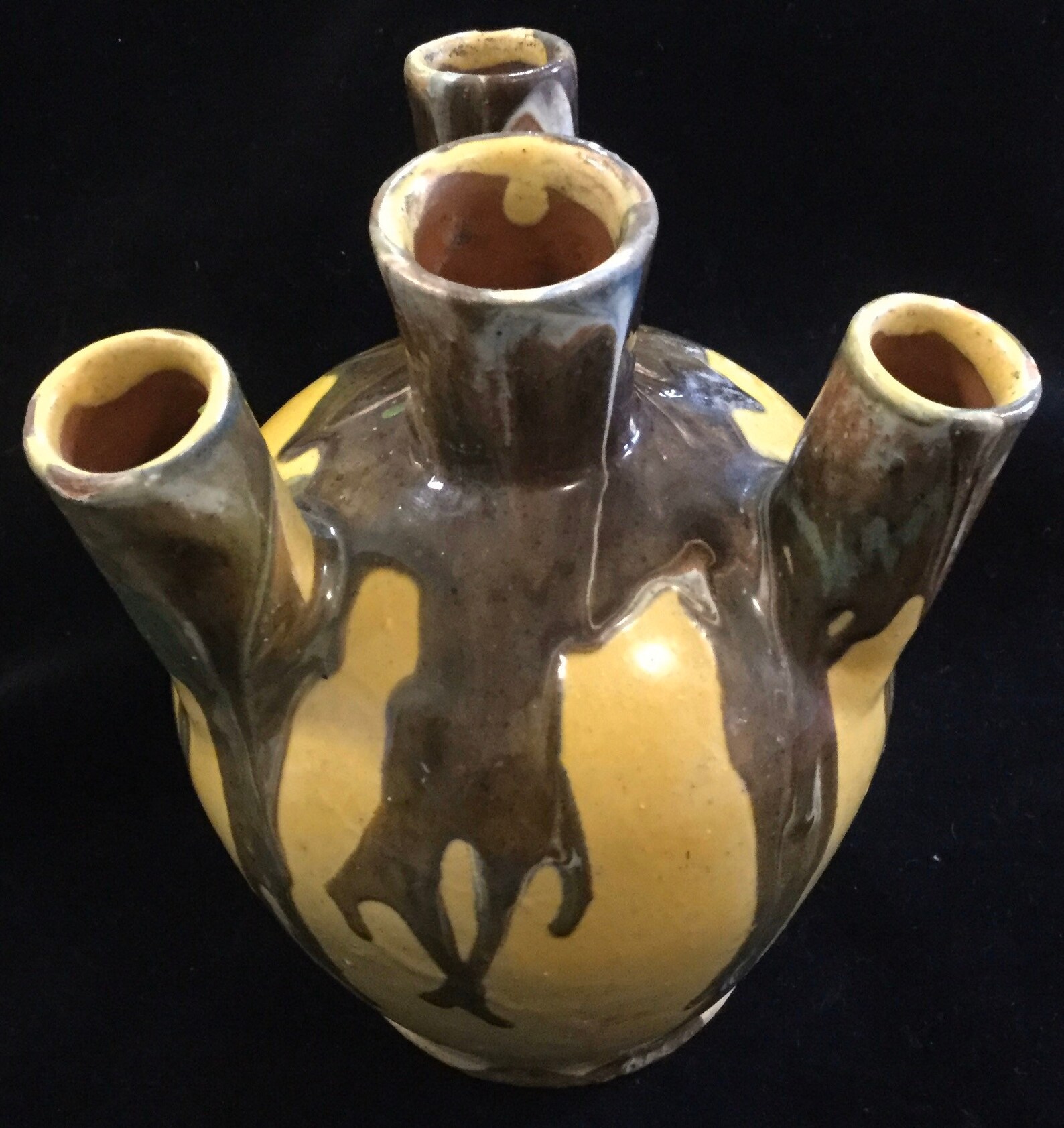 Antique Drip Glaze Pottery Vase Jug Crock Red Clay Terracotta Etsy