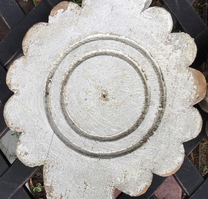 Salearchitectural Salvage Pediment/white Reclaimed Wood Corbelfretwork