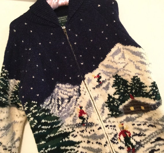1970s RL Ski Sweater “Lauren Ralph Lauren” Cardiga