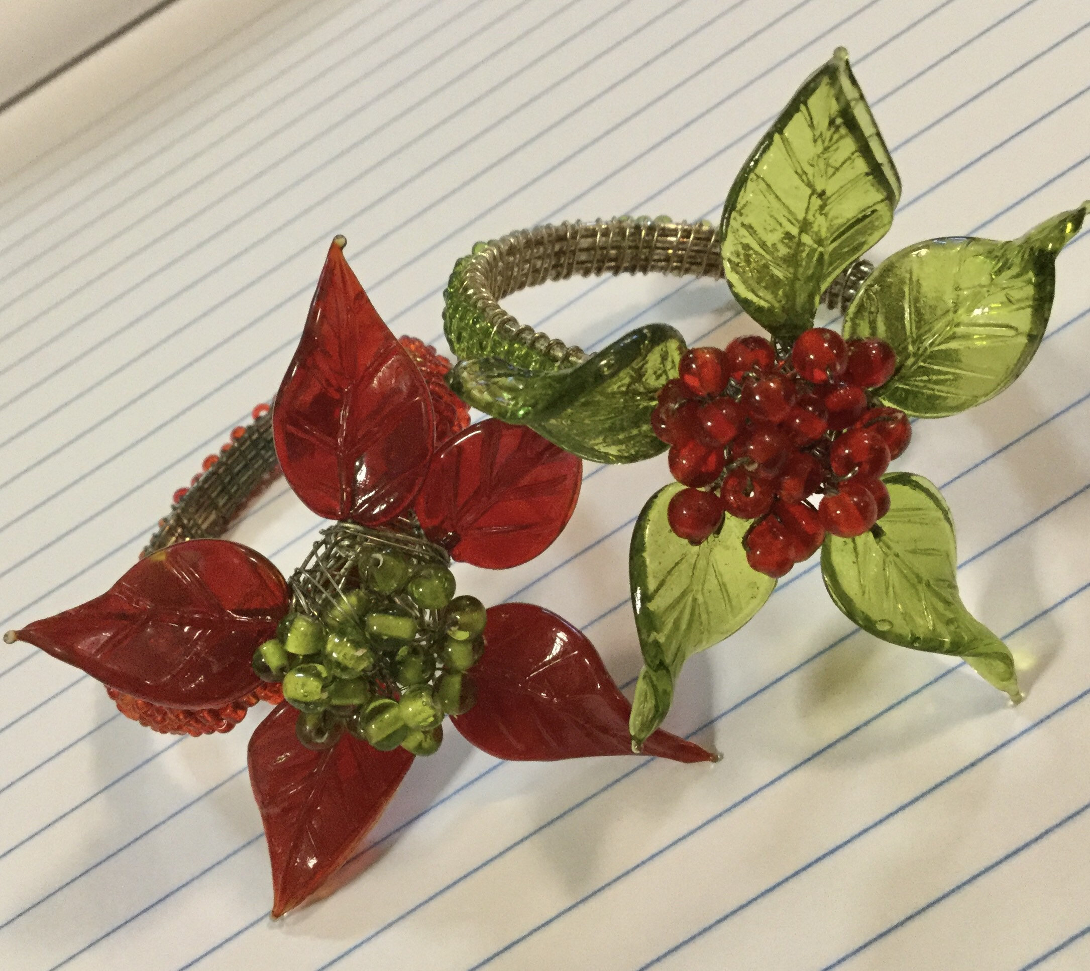 Poinsettia napkin deals rings