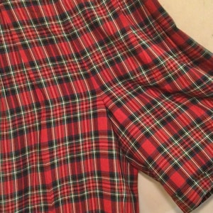 Ralph Lauren Culottes-Shorts-Skort-Skirt/Red Plaid Royal-Stewart Tartan/High-Rise/Preppy/Woman’s Size 10 (waist 29”) Vintage 1980