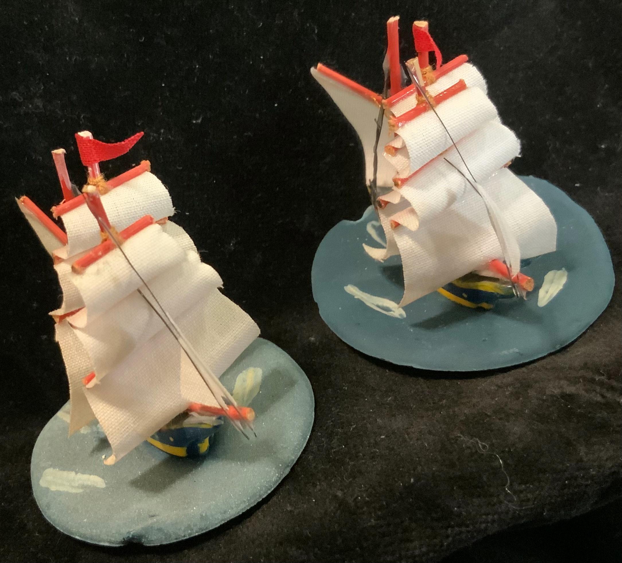 Nautical Decor Ship Model Set/schooner/craft Supply/small-miniature 2 ...