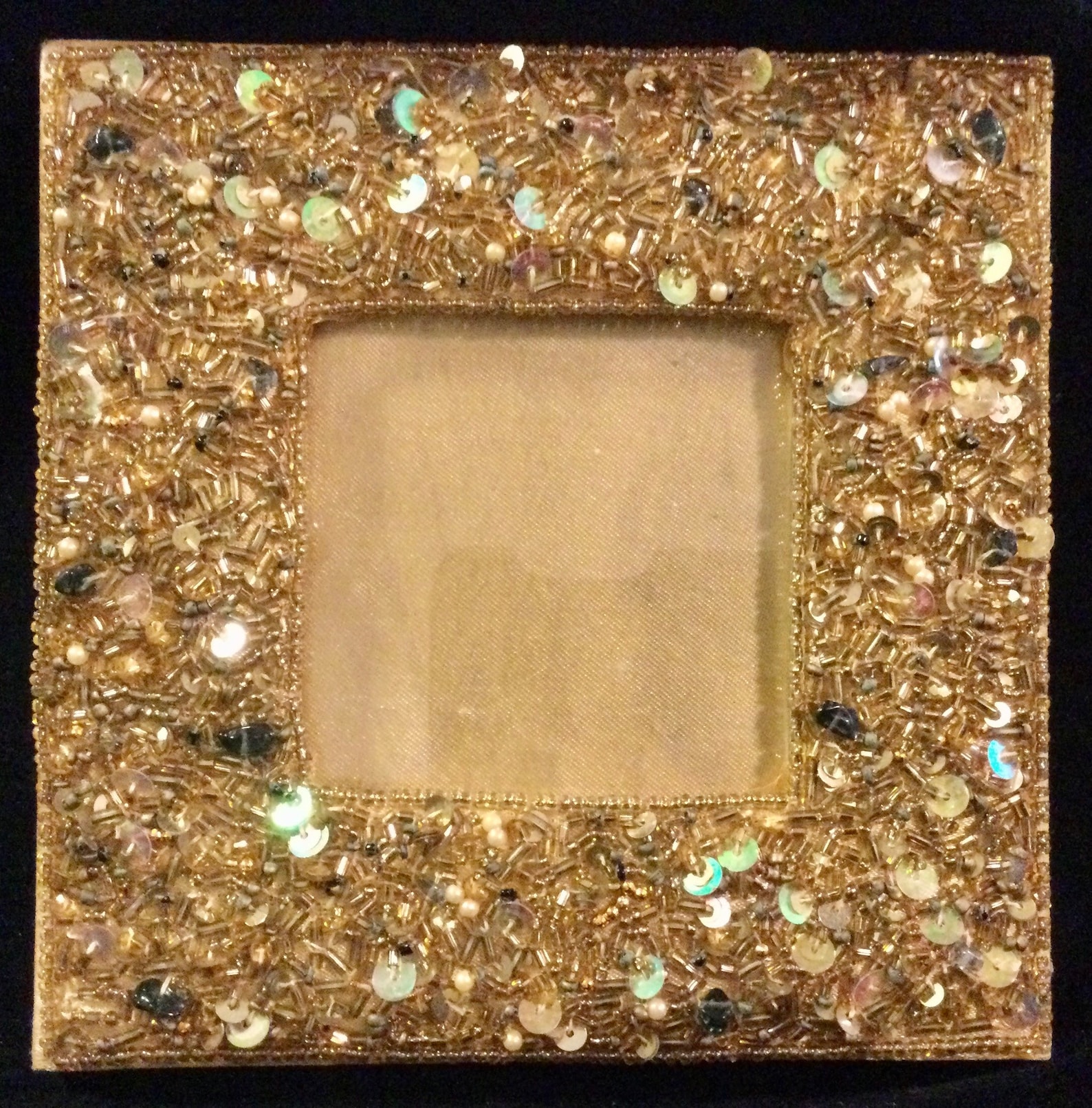 4pc Gold Beaded Photo Frame Square Tabletop Picture Frame AB Etsy