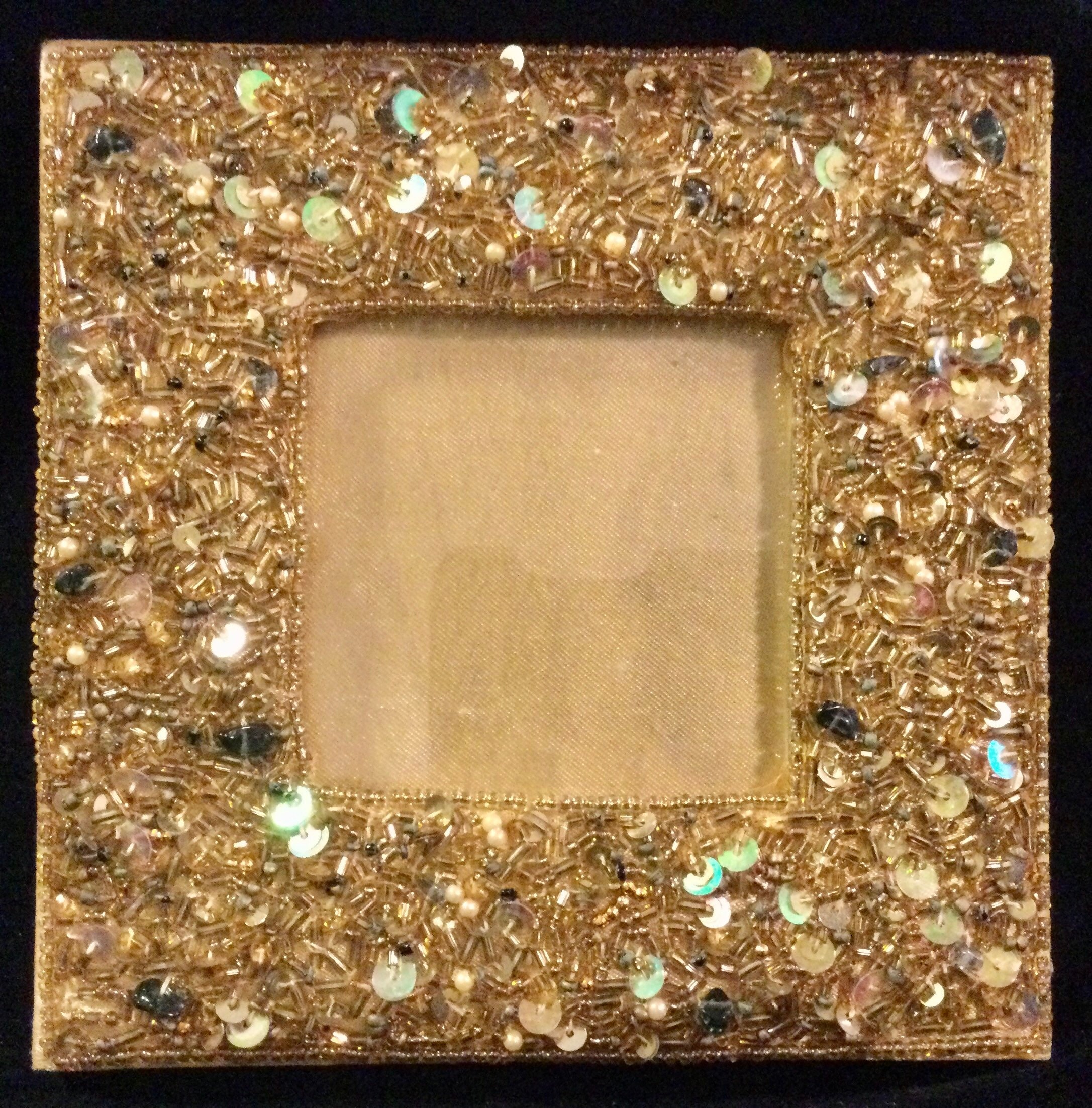 4pc Gold Beaded Photo Frame Square Tabletop Picture Frame AB Etsy