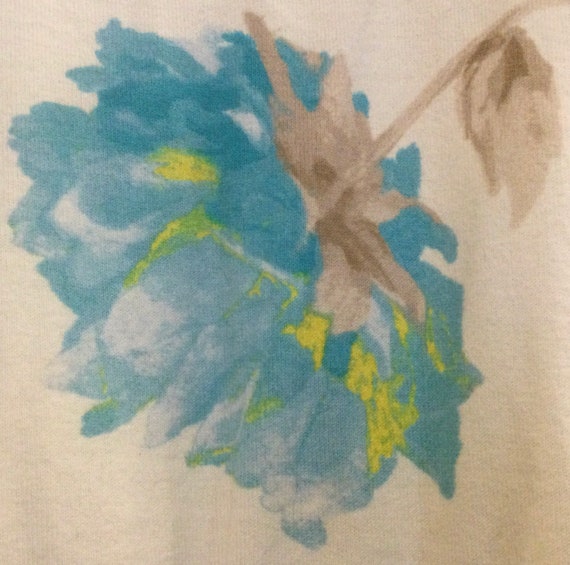 Blue Floral Print Cardigan Sweater Pair/Talbots &… - image 10