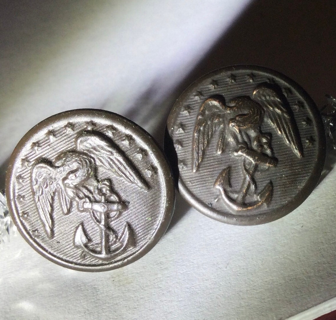 Waterbury Button Co./military Buttons/usmc/eagle & Etsy