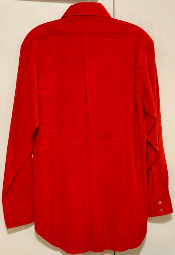 Red Flannel Shirt/Solid Red/Compass/Button Up/Dag… - image 8