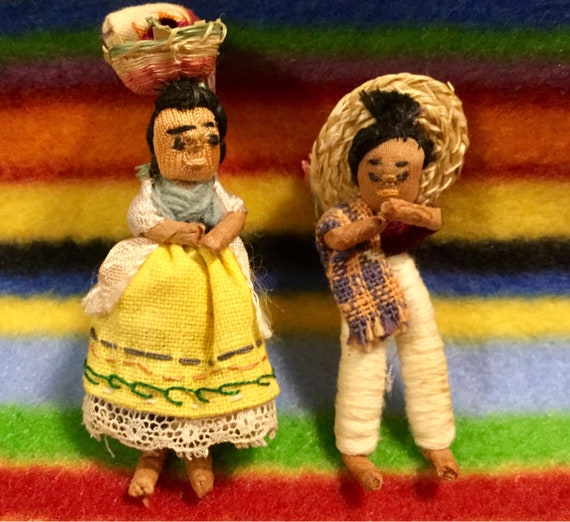 So Adorable and Tiny #2 Dollhouse Miniature Dolls Handmade From Mexico 