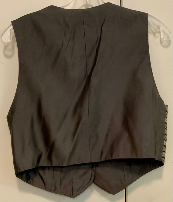 Patchwork Vest/Quilted/GAP/Necktie-Style Striped … - image 4