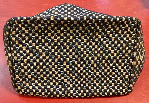 SALE—50s Black Purse-Handbag-Pocketbook-Pouch/Wov… - image 9